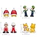 48-Pack Super Mario & Luigi Action Figure Set - Collectible Mini Figurines & Cake Toppers, Kids' Birthday Party Decorations (2 inch)