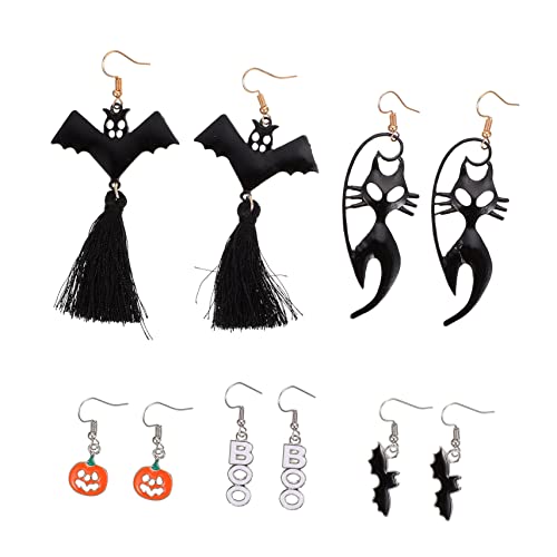 Pendientes De Halloween accesorios de fiesta con 20 piezas y diseño de gato ideal para mujer