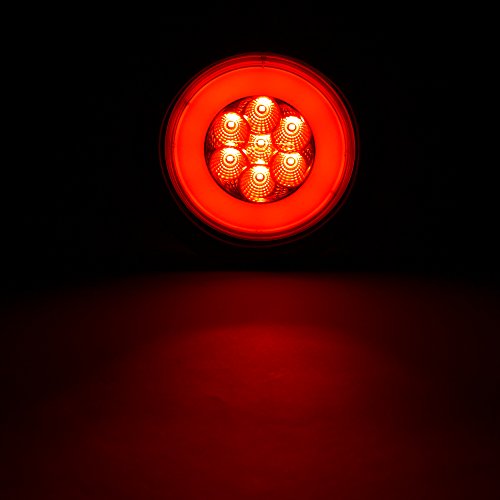 Lumitronics Rv Halo Led 4" Sealed Round Stop/Turn/Tail Lights (Red Pair) #TOP2
