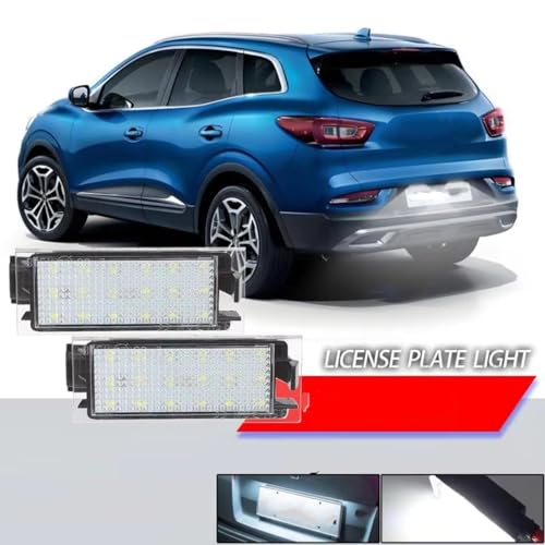 Luz de matrícula de coche compatible con Megane 3 plástico ABS 4