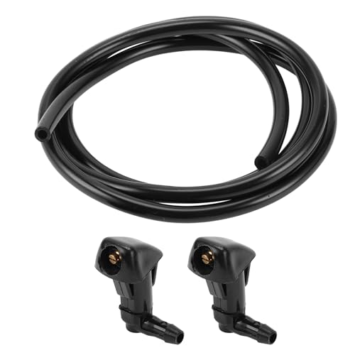 INFINAUTO Boquilla De Lavado De Parabrisas Boquillas De Pulverización De Parabrisas Delanteras Chorro De Lavado Con Manguera De Fluido No.76810Sdaa11 Para Honda Civic 06-11 Negro