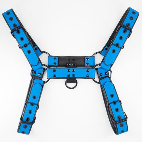 Mens Harness PU Leather Suspenders Shoulder Belt Adjustable 3color2