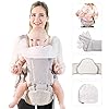 Viedouce Babydrager met Opvouwbaar Heupzitje,Ergonomische Draagzak met Lendensteun,Draagzak met 5 Verstelbare…