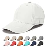 ZOORON Soft Brim Baseball Cap Low Profile Unstructured Dad Hat, Adjustable Washer Friendly Sport Hats for Golf Running (1pack-White)