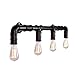 Produktbild OYIPRO Retro Wandleuchte Wasserrohr Wandleuchte Industrie Licht Metall Loft Wandlampe 4-Flammig E27 Lampenfassung für Bar Restaurant Schlafzimmer Wohnzimmer Lobby