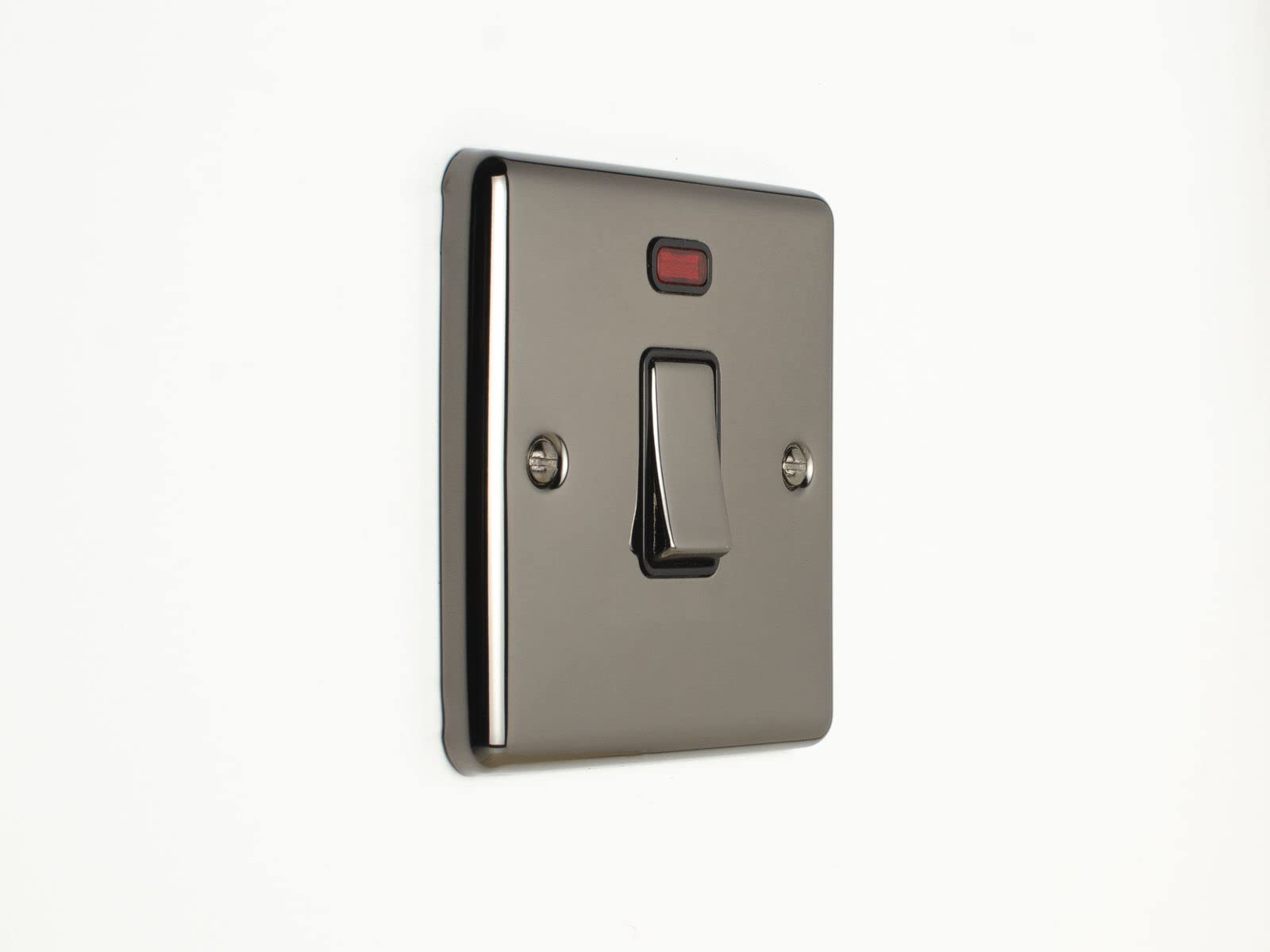 Eurolite 1 Gang 20Amp DP Switch with Neon Black Nickel Enhance Range Black Trim