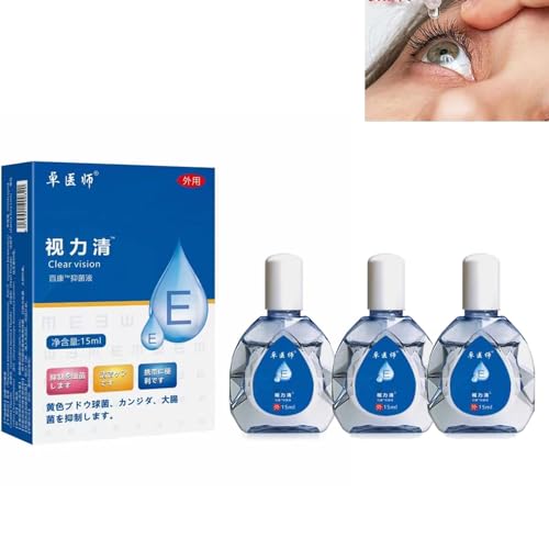 Augentropfen gegen Ermüdung, japanische Augentropfen, neue Augenpflege-Flüssigkeit, japanische Augenpflege, Augenpflege-Flüssigkeit, Anti-Ermüdung, klare Sicht, Augentropfen (3 Stück)