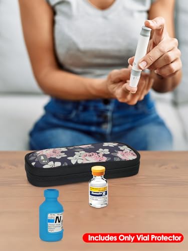 Image of YOUSHARES Insulin Vial Cover Insulin Bottle Protector - Silicone Protective Case for 10ml Short Insulin Vials, Durable Vial Case, Soft and Flexible Diabetes Vial Care