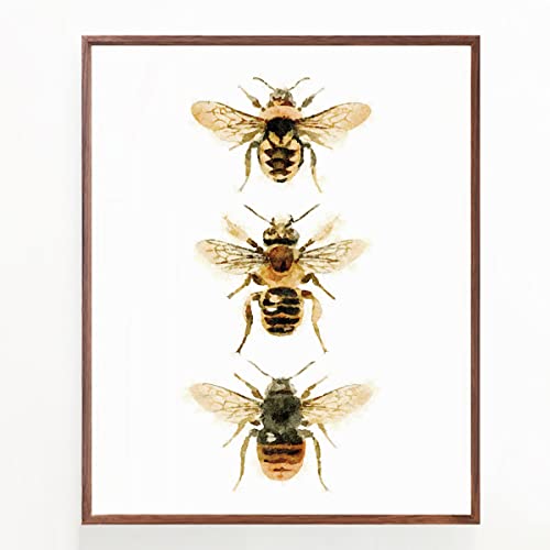 Bee Art Print, Bee Wall Art, Bee Nursery Decor, Girl