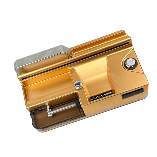 OXIZER 電動タバコローリングマシン 、8 mm/6.5 mm/5.5 mm 自動タバコローリングマシン、電動自動タバコ巻き機、、家庭用、知能誘導と計数表示、喫煙者に適用 (ゴールデン)