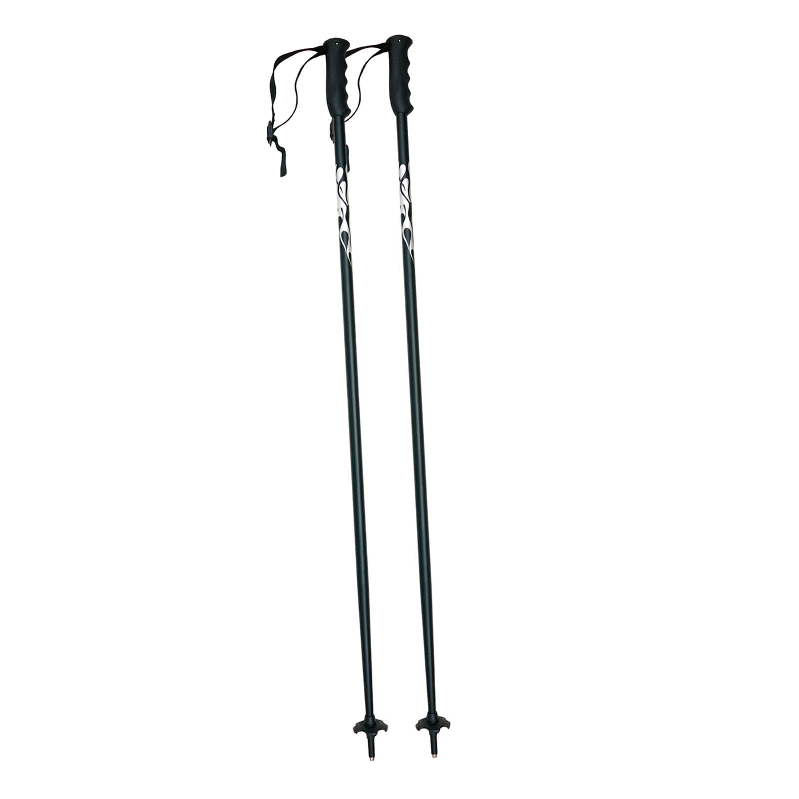 rockible 2 Pieces Ski Poles Walking Sticks Rubber Anti Slip Handle Trekking Canes Hiking Poles for Outdoor Winter Sports Snowboarding, 120 cm