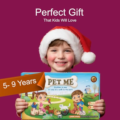 Logic Roots Pet Me Educational Math Board Game for Kids to Master Division