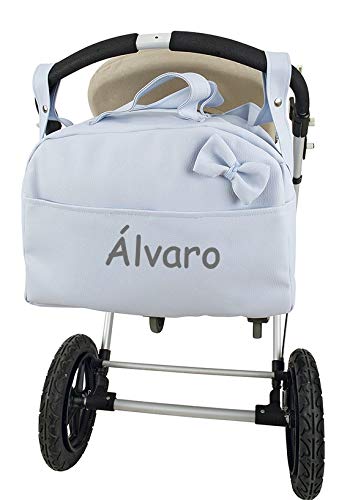 Danielstore Bolso Carro Bebé Personalizado con nombre bordado Regalo de un babero