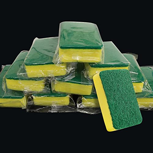 Image of Individually Wrapped Sponges, 30 Pack Sponges Individually Wrapped, Individually Wrapped Kitchen Sponges for Scrub Dish Dishes Dishwashing Cleaning Non Scratch Scrubber Bulk-Round
