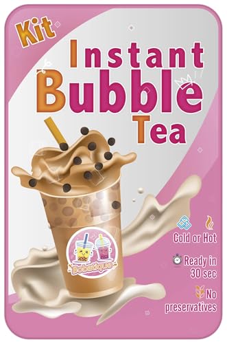 Instant Bubble Tea Kit DIY includes 2 (Strawberry)