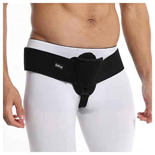 belltop Cinturón para hernia inguinal para hombres. Braguero de soporte para hernia inguinal. Faja postquirúrgica (hernias de ingle, hernias incisionales y hernias femorales) (S/M)