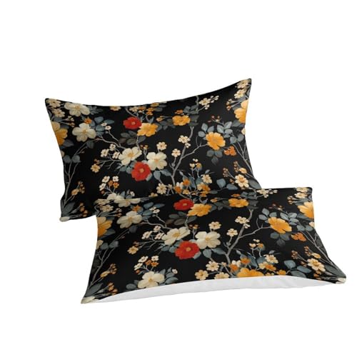 Parure de lit fleurs 200x200cm en microfibre 3D au rendu visuel exceptionnel - 3