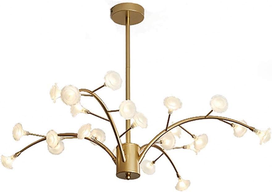 Lustre 15 lumières moderne sputnik suspension luminaire plafond doré