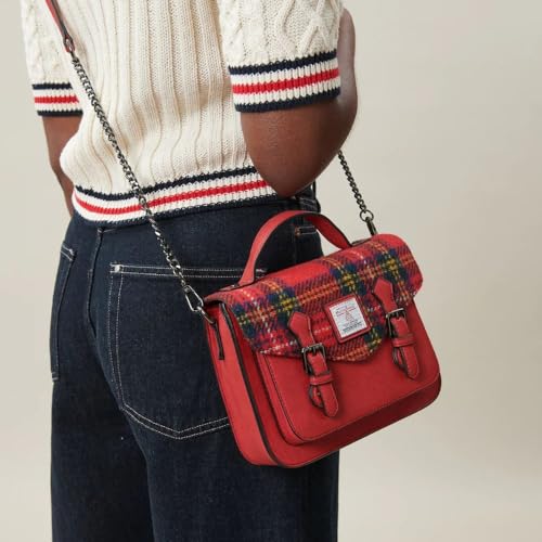 Image of Islander The Calton Satchel - Ladies Satchel With HARRIS TWEED - Small and Medium