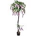 Produktbild Decovego Blauregen Wisteria Glyzinie Kunstpflanze Künstliche Pflanze 160 cm Kunstblume Innendekoration Kunst Pflanze wie echt im Topf