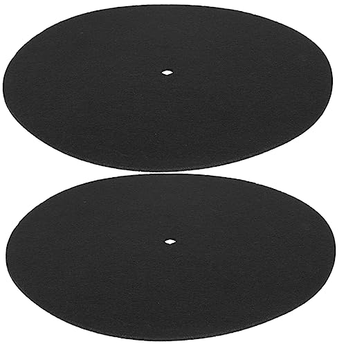 NULYLU 2pcs Record Protectors Vinyl Record Mat Holder for Turntable Felt Material Protect Your