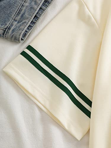 Verdusa Women's Jersey Oversized Shirts Short Sleeve Collared Button Down Graphic Tees Tops4