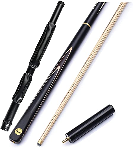 LIANGJUANG pool cues adult snooker cue tip Pool Cues57inch, 4/3 Split Single Pole Solid Wood Paint-Free Handmade Snooker Cue, 19 Oz Ash Wood Billiards Stick with Pole Tube,Cue+Barrel,Tips11.5Mm(Color:
