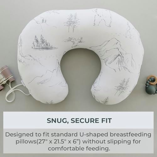 Pobibaby - 1 Pack Nursing Pillow Cover, Fits Boppy, Cotton (Explore) — 사진 4