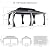 PURPLE LEAF 12' X 20' Hardtop Gazebo Metal Double Roof White Aluminum Frame Outdoor Heavy Duty Gazebo with Curtain and Netting for Patio Garden and Backyard, Grey