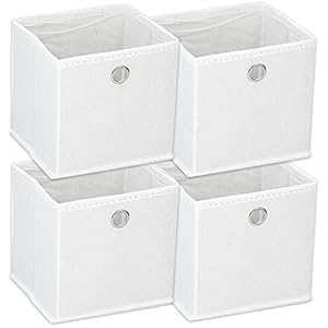 Murago 4er Set Faltbox Regalkorb Weiß