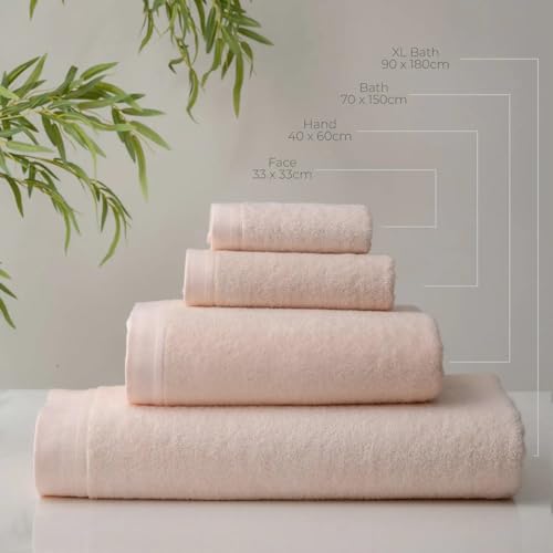 Image of Spread Spain Bamboo Towels for Bath, Towels for Bath Large Size, Bamboo Bath Towel High Absorbent & Soft, 360 GSM, 4pc Set Bath Towel for Men /Women