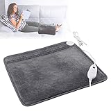 DAILYLIFE Heated Foot Warmers, 20'x24' Electric Heating Pad for Feet with 6 Heat Settings, Overheating Protection, 2 Hours Auto-Off, Machine Washable, Gray