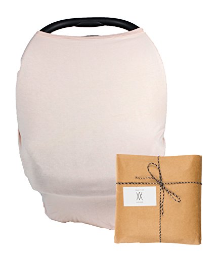 Nursing Cover Carseat Canopy, 5-in-1 Cover Up for Car Seats, Breastfeeding, Swings, Shopping Carts, High Chairs, and Strollers - Breathable, Stretchy, Comfy, and Full Coverage for Discreet Nursing