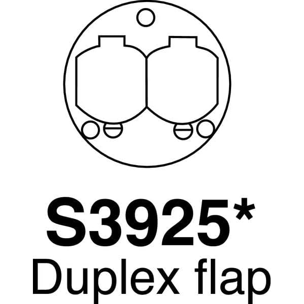 Hubbell Wiring Systems S3925 Brass Round Floor Box Duplex Flap Single Service Cover, 3.88" Diameter image 3