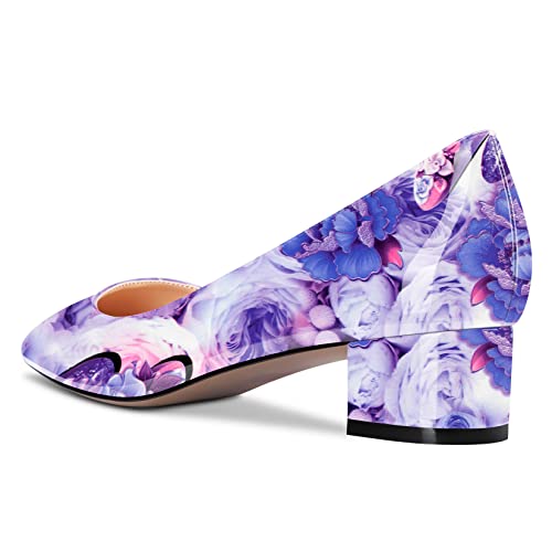 Castamere Women Low Kitten Chunky Block Heel Pointed Toe Slip-on Pumps Classic Cute Dress 1.4 Inches Heels3