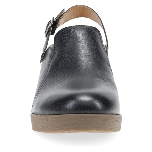 Dansko Sheridan Wedge Mule for Women - Durable Waterproof Leathers and Leather-Stacked Heel - Swivel Heel Strap with Buckle Detail to Ensure4
