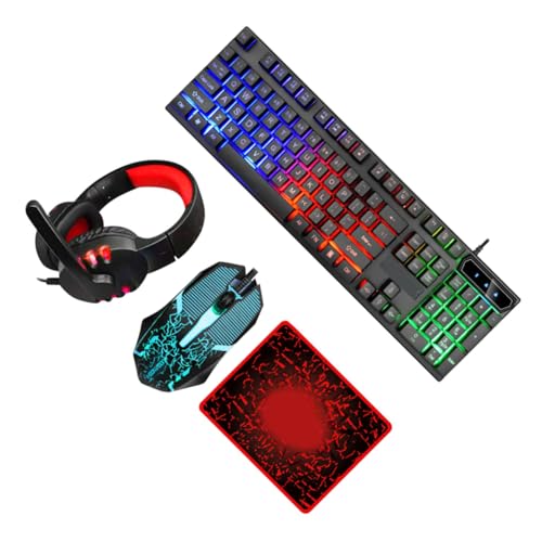 Clavier souris gamer RGB et casque pour setup gaming bureau