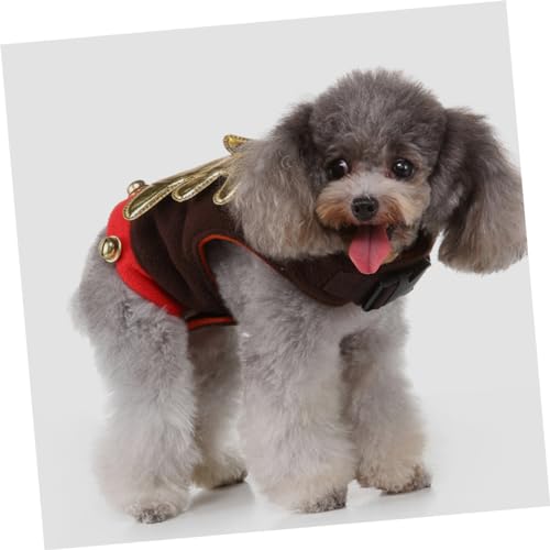 Disfraz navideño para perros con cuernos, talla 51 cm miniatura 7