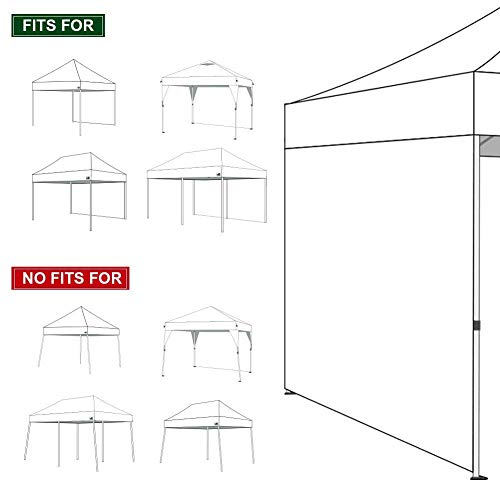 Image of Eurmax USA 10x10 Pop Up Canopy SunWall-UV Protection for Tents,Blocks Sunlight&Wind,Water Resistant Side Wall Only,Easy Hook & Loop Installation,Fit for 10FT Straight Leg Shelters&Gazebo,Beige