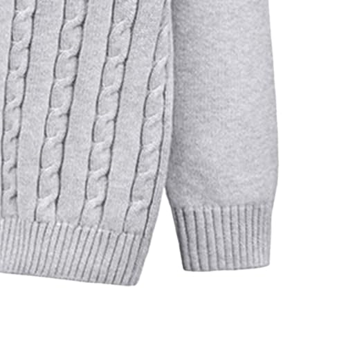 Men's Cardigan V Neck Casual Sweater Cable Cotton Button Down Sweater Loose Fit Open Front Sweaters4