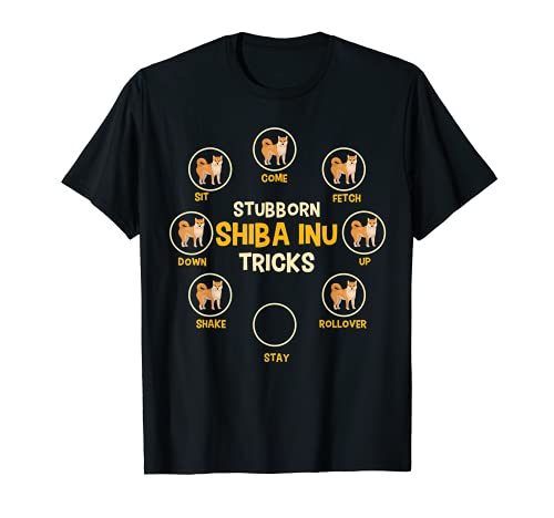 Funny Shiba Inu Dog Tricks Japan Dog T-Shirt, Black