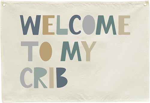 Boys Nursery Decor- Canvas Hanging Pennant Flag Banner...