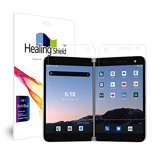 Healingshield �X�L���V�[���t���ی�t�B���� Screen Protector Eye Protection Anti UV Blue Ray Film Compatible with Microsoft Surface Duo [Inside