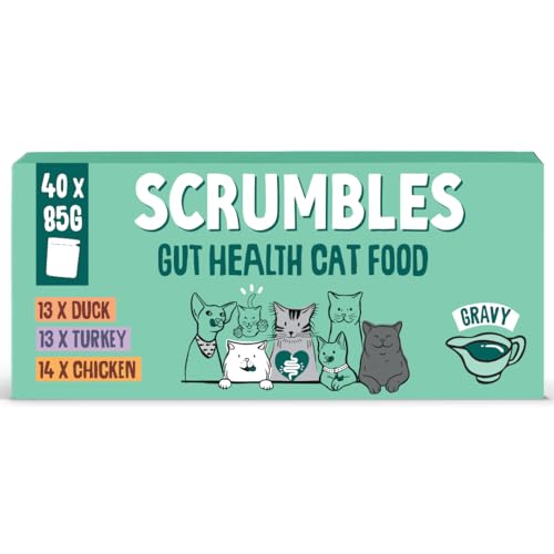 Scrumbles Grain Free Wet Cat Gravy Recyclable Pouch Selection 40pk
