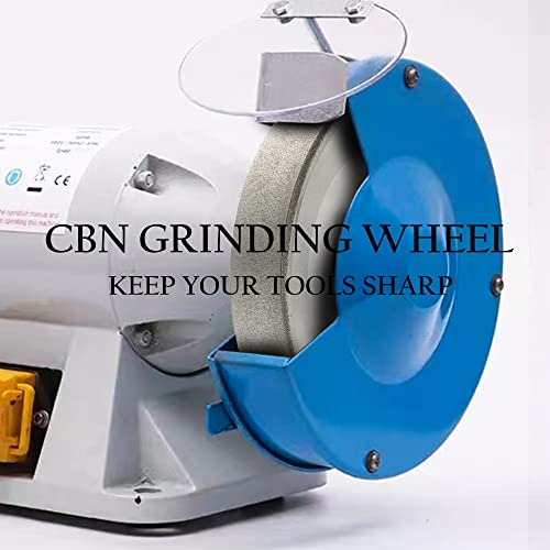 CAQUXIL CBN Grinding Wheel 6 inch Dia x 1 inch Wide, 1 inch Arbor Hole, Sharpen High Speed Steel Cutting Tools, Diamond Grinding Wheel 80 Grit by CAQUXIL - Image 6
