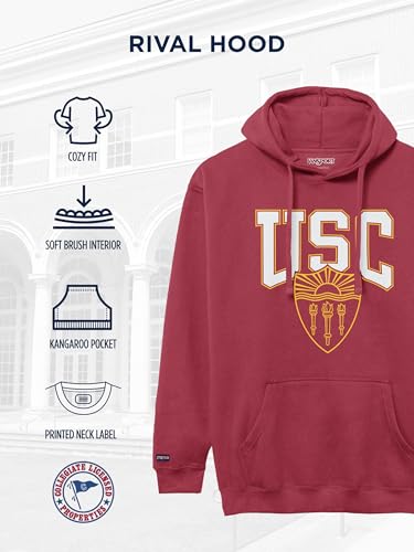 Image of JanSport NCAA Officially Licensed Rival Hoodie, Long Sleeve Unisex Sweatshirt, Cotton-Polyester Blend, Double-Layered Hood