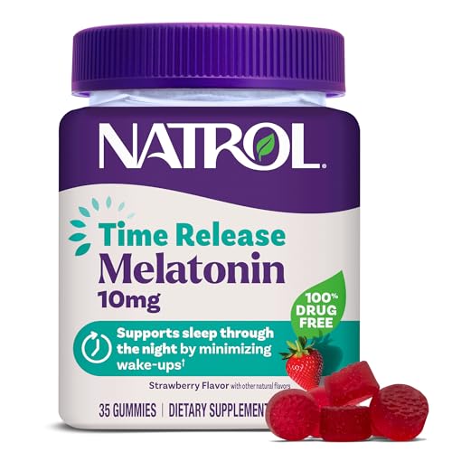 Natrol Time Release 10mg Melatonin Gummies, Sleep Aid, Strawberry, 35 Count - image 1