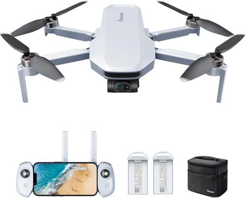Potensic ATOM GPS Drone, Caméra 4K avec Gimbal à 3 Axes, Moins de 249g, Transm. Vidéo 6KM, QuickShots, Suivi Visuel, 2 Batteries, Temps de Vol 64 Mins, C0