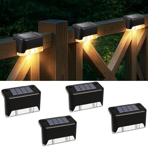 Image of Solar Light Outdoor Garden Waterproof Automatic Stair Deck Pool Patio Fence Gate Yard Floor Step Railing Window Balcony Sunlight Pathway (4, Standard)
