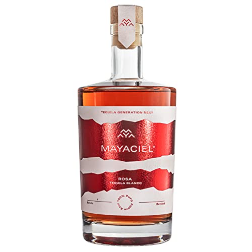 MAYACIEL Tequila Rosa – Veredelt in Malbec Rotweinfässern | 100% Agave & Natürlich | Perfekt als Tequila Tonic | Noten dunkler Beeren und fruchtiger Agave | ohne Zusätze | 0,5 l